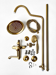 Душевая система со смесителем ST1522BRQBr, Барокко/Baroque Bronze, бронза, ESKO Select