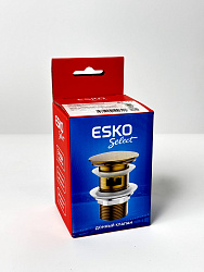 Донный клапан PopupBRQBr, Барокко/Baroque Bronze, бронза, ESKO Select